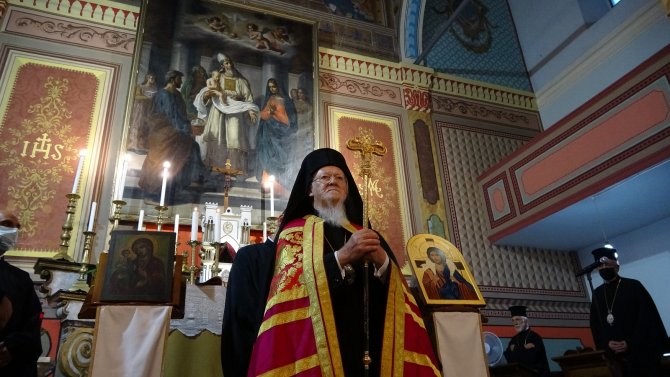 Fener Rum Patriği Bartholomeos Santa Maria İ̇talyan Katolik Kilisesi’nde Akşam Duasına Katıldı