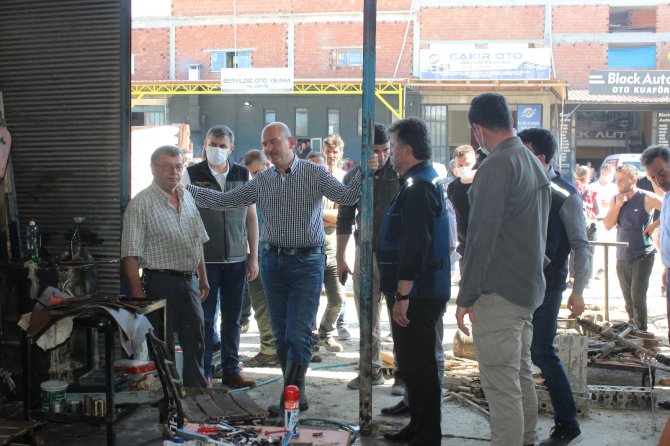 İ̇çişleri Bakanı Soylu, Afet Bölgesi Türkeli’de