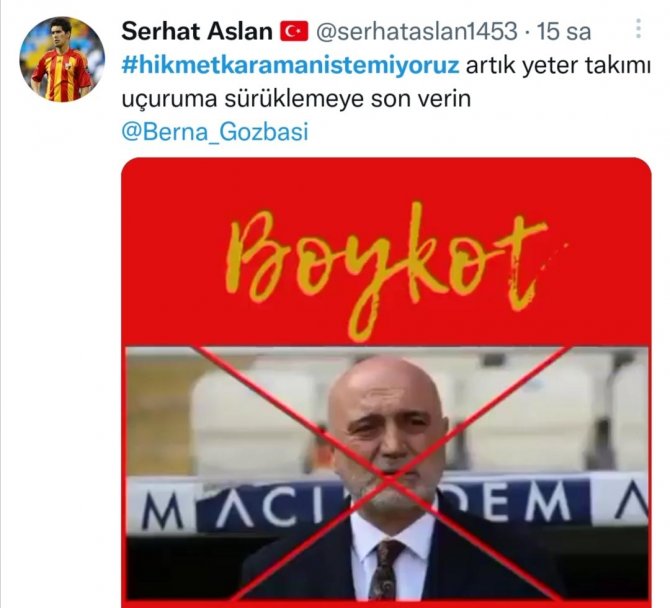 Kayserispor Taraftarından ’Hikmet Karaman’ İsyanı