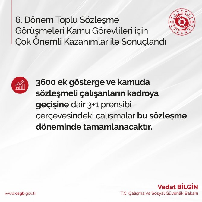 Bakan Bilgin: “6’ncı Dönem Toplu Sözleşmemizi Az Önce İmzaladık”