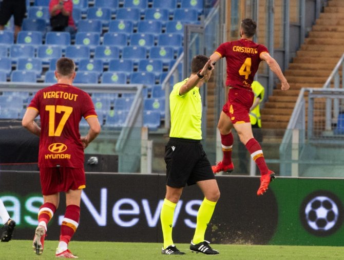 Uefa Konferans Ligi: As Roma:1 - Trabzonspor: 0 (İ̇lk Yarı)