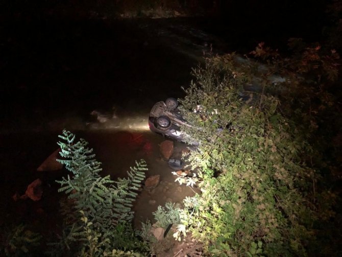 Giresun’da Araç Dereye Uçtu: 1 Ölü