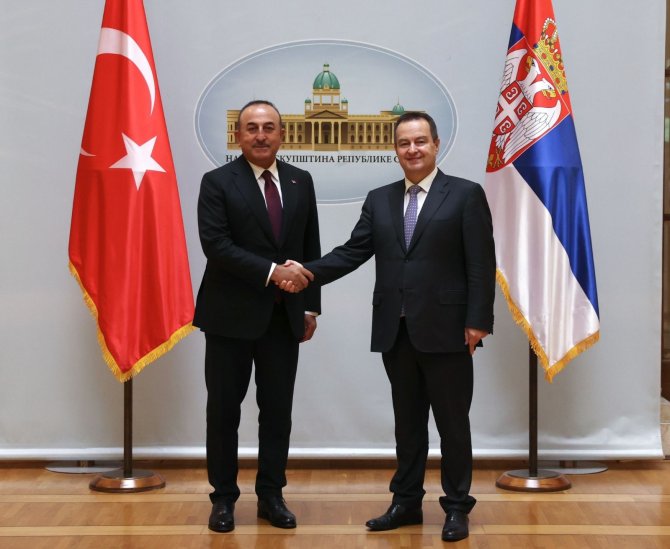 Dışişleri Bakanı Çavuşoğlu, Sırbistan Ulusal Meclisi Başkanı Daçiç İle Görüştü