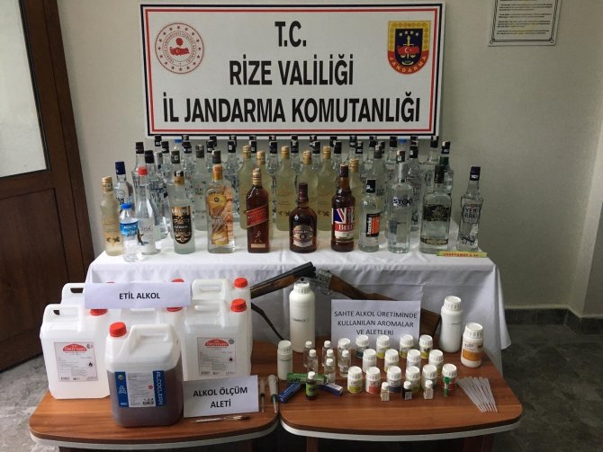 Rize’de Jandarma Uyuşturucu Ve Sahte İçki İmalatçılarına Göz Açtırmadı