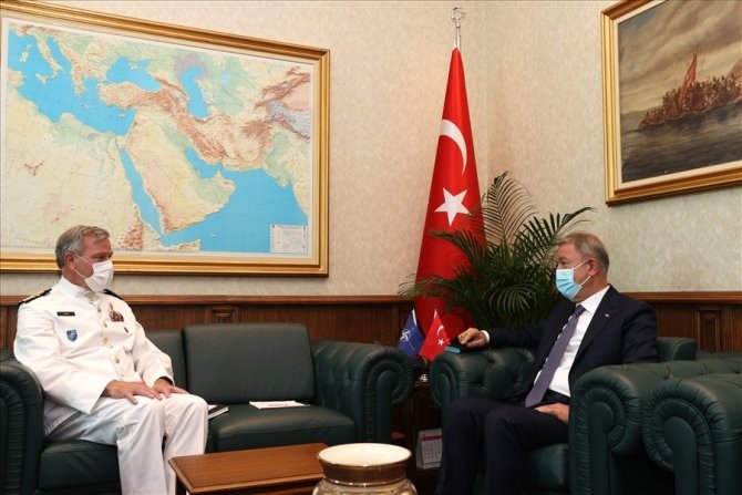 Bakan Akar, Nato Askerî Komite Başkanı Oramiral Bauer’i Kabul Etti