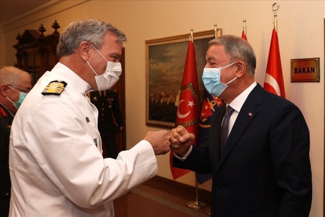 Bakan Akar, Nato Askerî Komite Başkanı Oramiral Bauer’i Kabul Etti