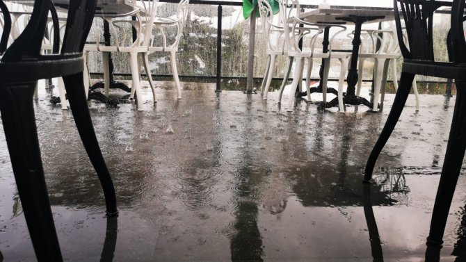 Marmaris’te Dolu İle Karışık Sağanak Yağış Hayatı Olumsuz Etkiledi