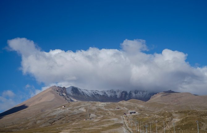 Erciyes’in Zirvesi Beyaz Örtüyle Kaplandı