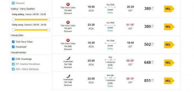 Thy Ve Anadolujet Biletleri El Yakıyor