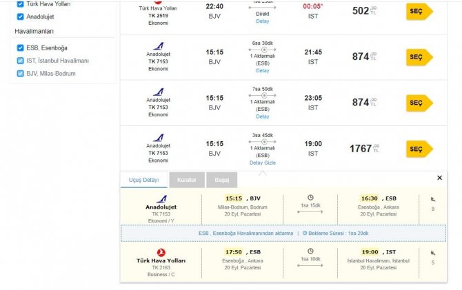 Thy Ve Anadolujet Biletleri El Yakıyor