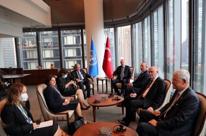 Cumhurbaşkanı Erdoğan, Bm Genel Sekreteri Guterres İle Bir Araya Geldi