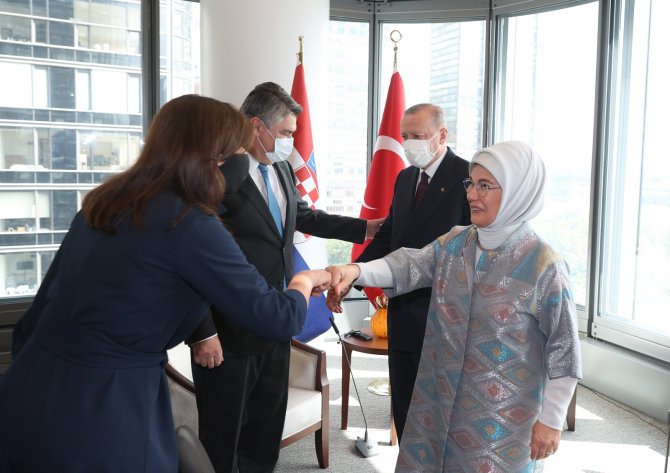 Cumhurbaşkanı Erdoğan, Hırvatistan Cumhurbaşkanı Milanoviç İle Bir Araya Geldi