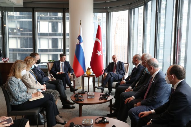 Cumhurbaşkanı Erdoğan, Slovenya Cumhurbaşkanı Pahor İle Bir Araya Geldi