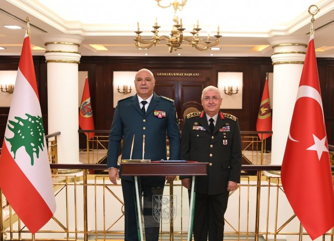 Genelkurmay Başkanı Orgeneral Güler, Lübnanlı Mevkidaşı Korgeneral Aoun’u Ağırladı