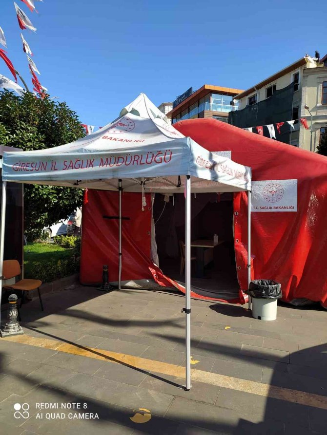 Giresun’daki Aşı Çadırına Zarar Verildi