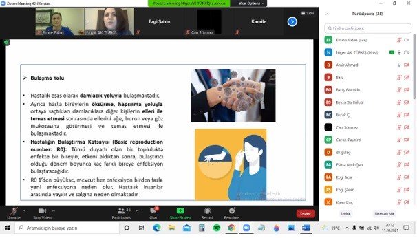 Eczacılık Fakültesi Öğrencilerine Covid-19 Tedbirlerine Yönelik Eğitim Düzenlendi