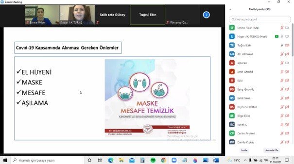 Eczacılık Fakültesi Öğrencilerine Covid-19 Tedbirlerine Yönelik Eğitim Düzenlendi