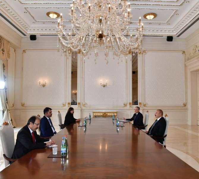 Çevre, Şehircilik Ve İ̇klim Değişikliği Bakanı Kurum, Aliyev Tarafından Kabul Edildi