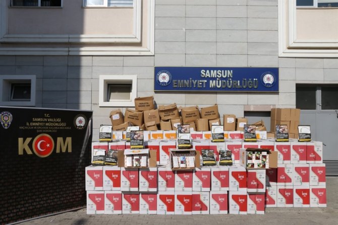 Samsun’da 4 Milyon 230 Bin Dal Bandrolsüz Boş Makaron Ele Geçirildi: 2 Gözaltı