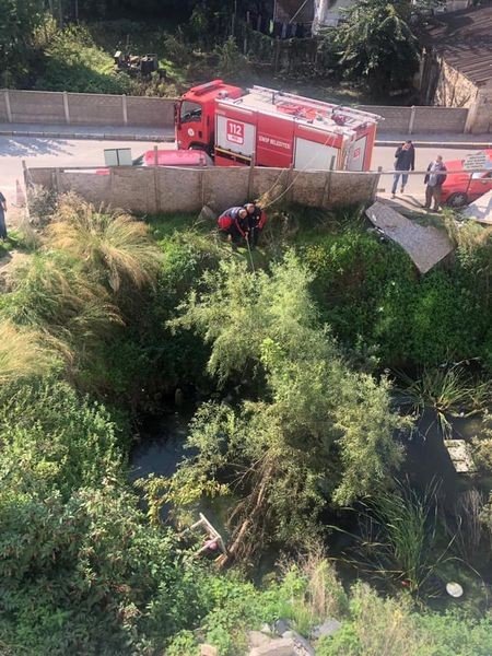 Sinop’ta Su Dolu İnşaat Çukuruna Düşen Köpeği İtfaiye Kurtardı