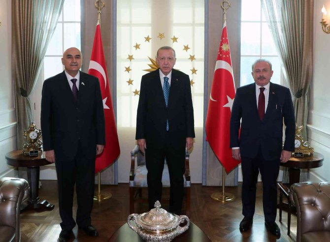 Cumhurbaşkanı Erdoğan, Tacikistan Meclis Başkanı Zokirzoda’yı Kabul Etti