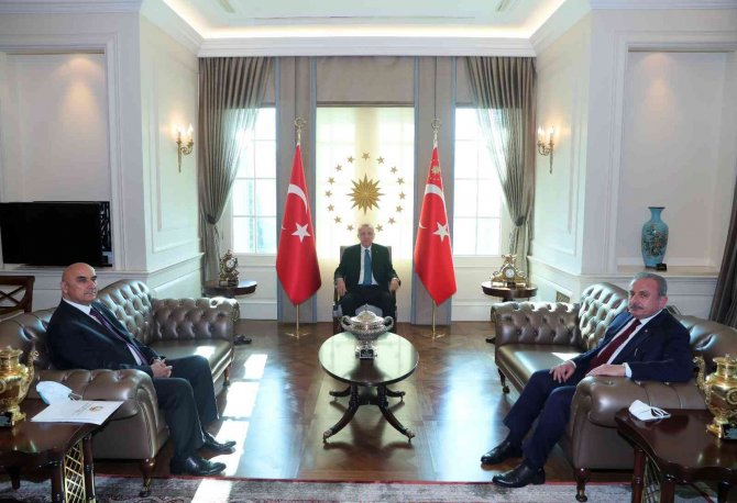 Cumhurbaşkanı Erdoğan, Tacikistan Meclis Başkanı Zokirzoda’yı Kabul Etti