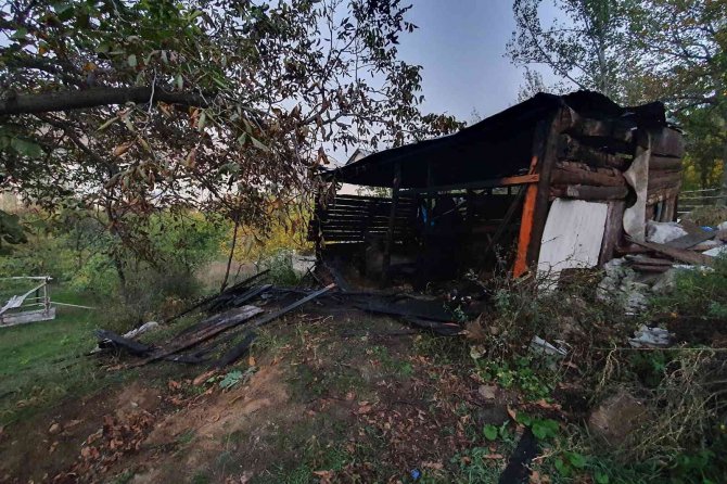 Gümüşhane’de Ahır Yangını