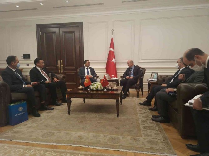 Bakan Soylu, Kırgızistan Acil Durumlar Bakanı Boobek Azikeev’i Kabul Etti