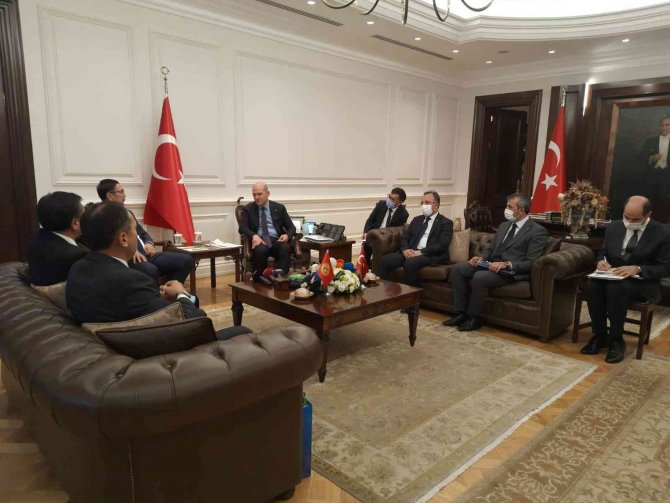Bakan Soylu, Kırgızistan Acil Durumlar Bakanı Boobek Azikeev’i Kabul Etti
