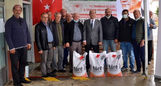 Muratlı’da 20 Ton Sertifikalı Yem Bezelyesi Tohumu Dağıtıldı