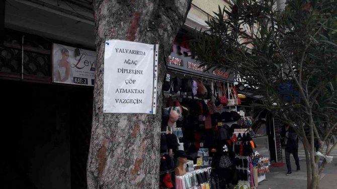 Ağaca Astığı Notla İnsanlara Çöp Atmamaları İçin Yalvardı
