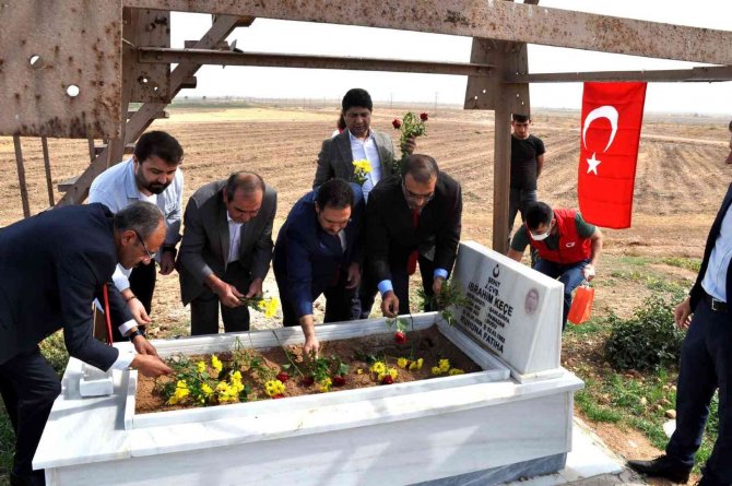 Sınırda 59 Yıl Sonra Bulunan Şehidin Mezarı Onarıldı