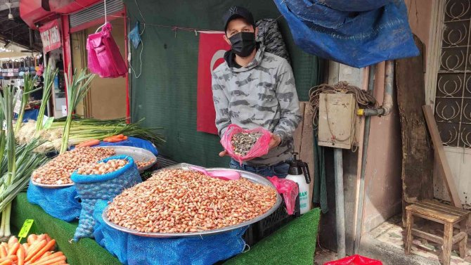 Pazarcı Tohumluk Soğan Aldı, Neredeyse Yarısı Taş Çıktı