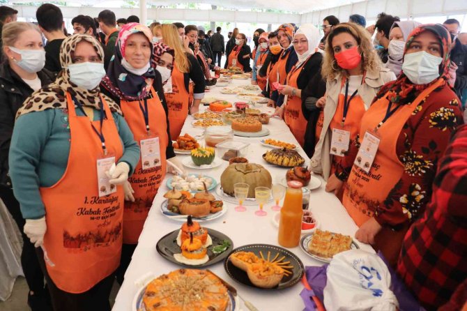 "Karaağaç Kabak Festivali"nde Yemekler Yarıştı
