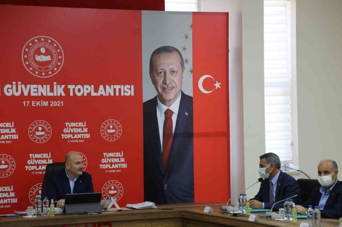İ̇çişleri Bakanı Süleyman Soylu, Tunceli’de Güvenlik Toplantısına Katıldı
