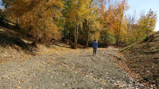 İ̇lkbaharda Gürül Gürül Akan Dere Yatağı Şimdi Yol Olarak Kullanılıyor