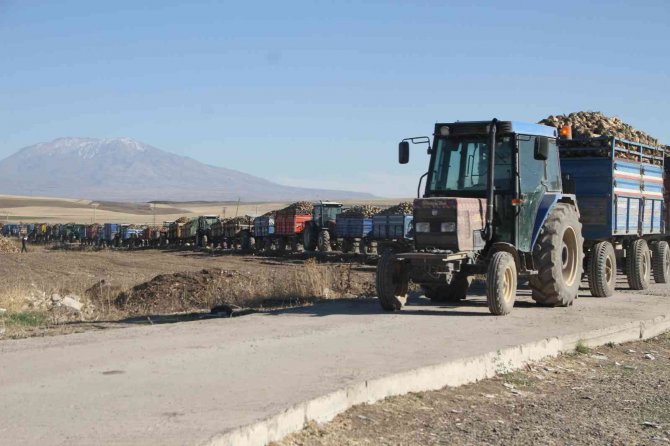 Malazgirt’te Kilometrelerce Pancar Kuyruğu Oluştu