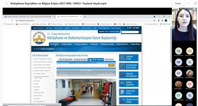 Edirne’de Kütüphane Kaynakları Ve Bilgiye Erişim Semineri Düzenlendi