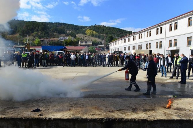 Kastamonu Belediyesi’nden Yangın Tatbikatı
