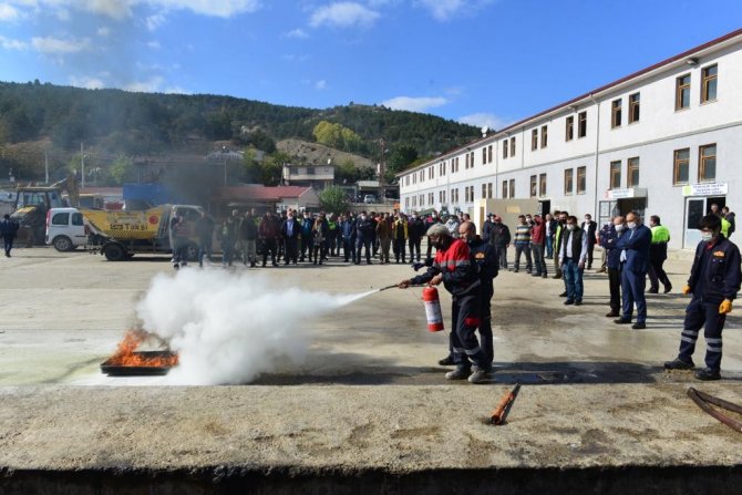 Kastamonu Belediyesi’nden Yangın Tatbikatı