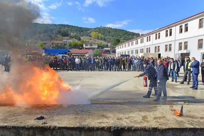 Kastamonu Belediyesi’nden Yangın Tatbikatı