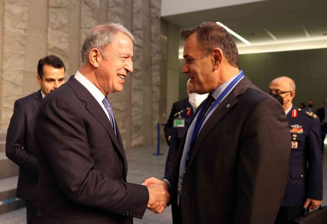 Milli Savunma Bakanı Akar, Yunanistan Savunma Bakanı Panagiotopoulos İle Görüştü