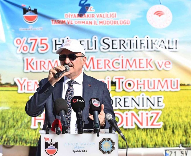 Diyarbakır’da 650 Çiftçiye 4 Milyon Lira Değerinde 210 Ton Mercimek Tohumu Desteği