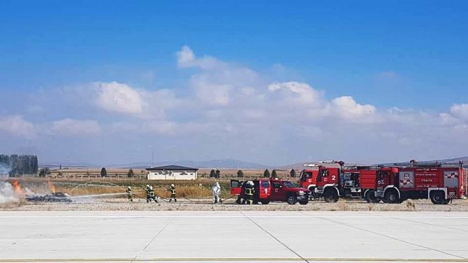 Zafer Havalimanı’nda Yangın Söndürme Tatbikatı