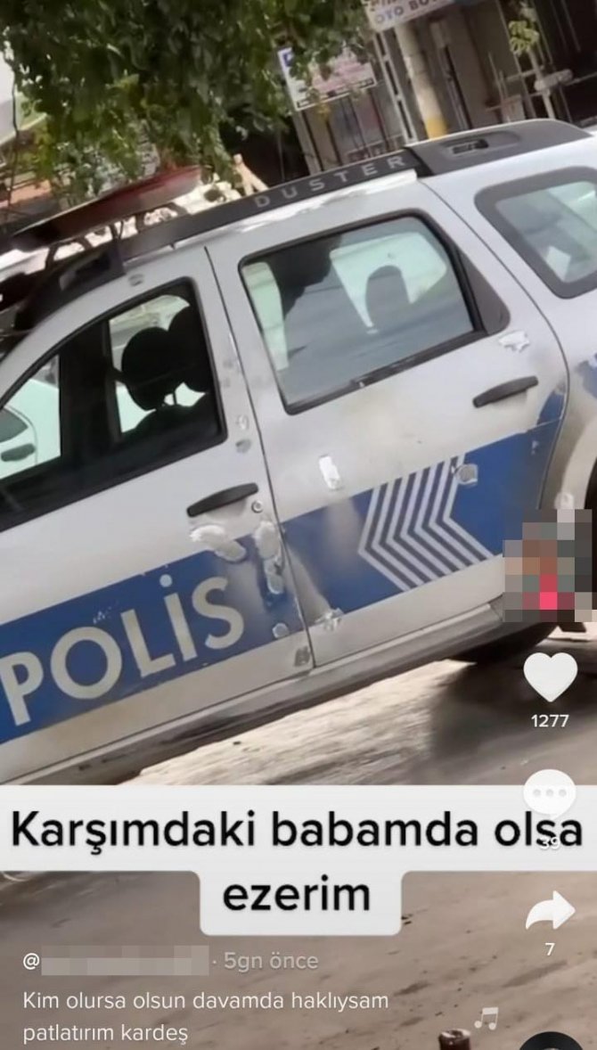 Polis Aracı Kurşunlamış Gibi Video Çekti, İhbar Üzerine Gözaltına Alındı