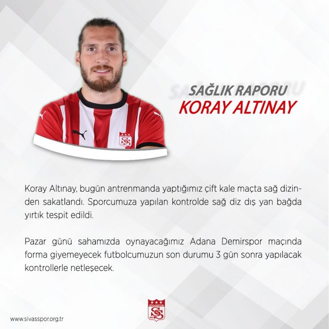 Sivasspor’da Adana Demirspor Maçı Öncesi Kötü Haber!