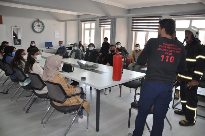 Yüksekova’da Yangın Tatbikatı