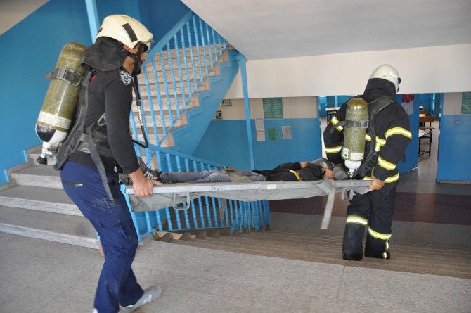 Yüksekova’da Yangın Tatbikatı