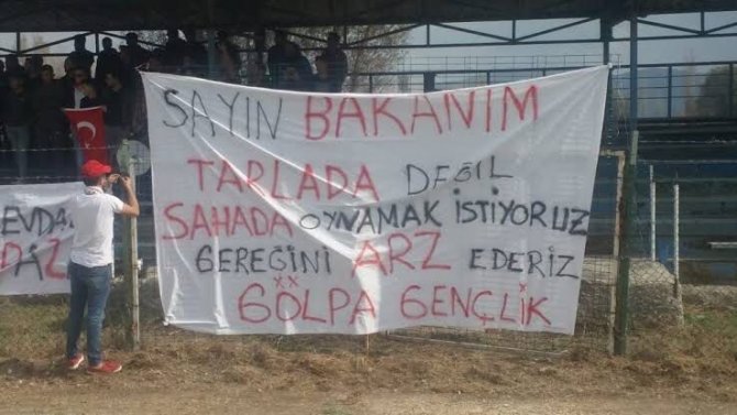 Bakan Dönmez’e Teşekkür Pankartı
