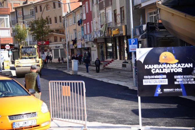 Kahramankazan’da Asfalt Seferberliği Sürüyor